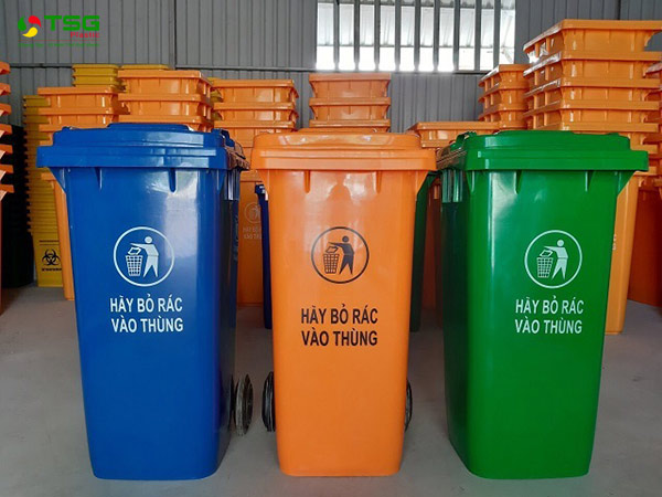 Mua thùng rác 120 lít nhựa HDPE tại Nhựa Tân Sài Gòn