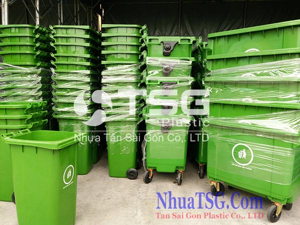 Thùng rác được sản xuất từ chất liệu nhựa HDPE