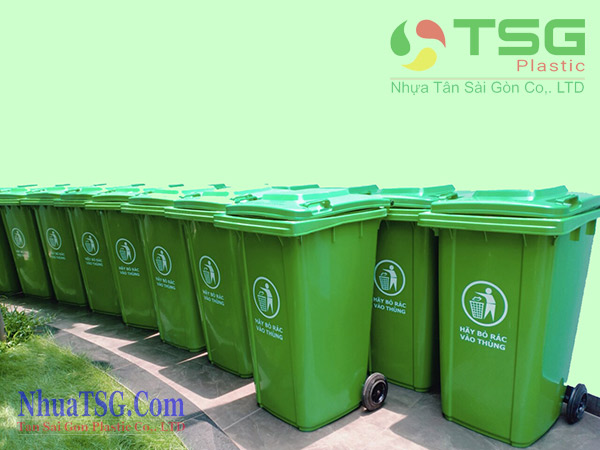 Chất liệu thùng rác nhựa HDPE 240 lít