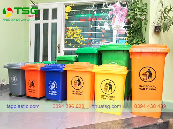 Đại lý thùng rác màu Nhựa Tân Sài Gòn
