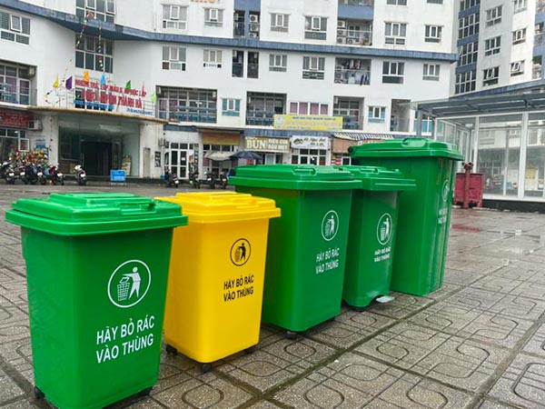 Thùng rác sử dụng tại khu đô thị