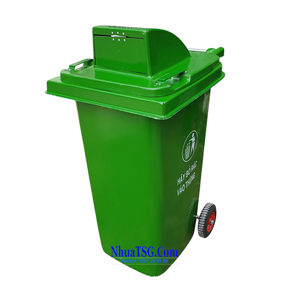 Thùng rác Composite 240L nắp hở