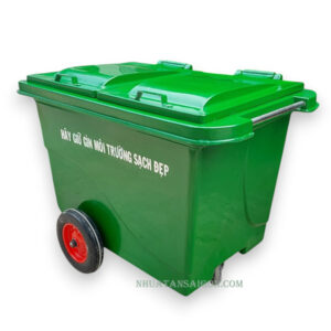 Thùng rác 660L Composite 3 bánh đúc mẫu cũ